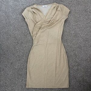 Mango Gold Mini Dress